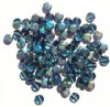 100 6x3mm Transparent Montana Blue AB Disk Beads
